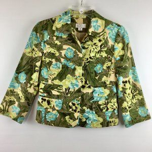 Ann Tylor Loft floral print long sleeves jeaket